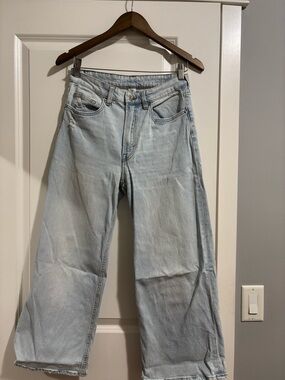 H&M Light Blue Wide-Leg Denim Jeans